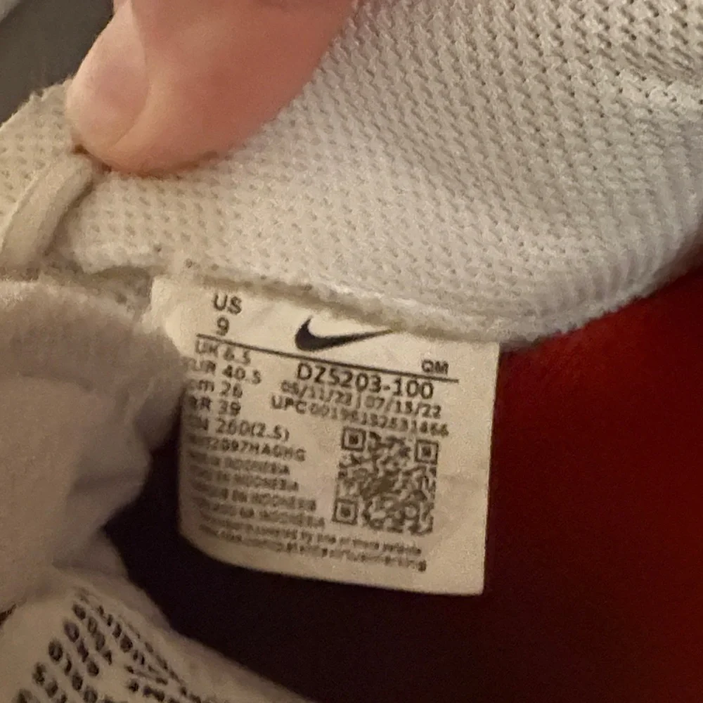 Nike White Platform Sneakers with Orange Swoosh leopard print tongue - Picture 5 of 5